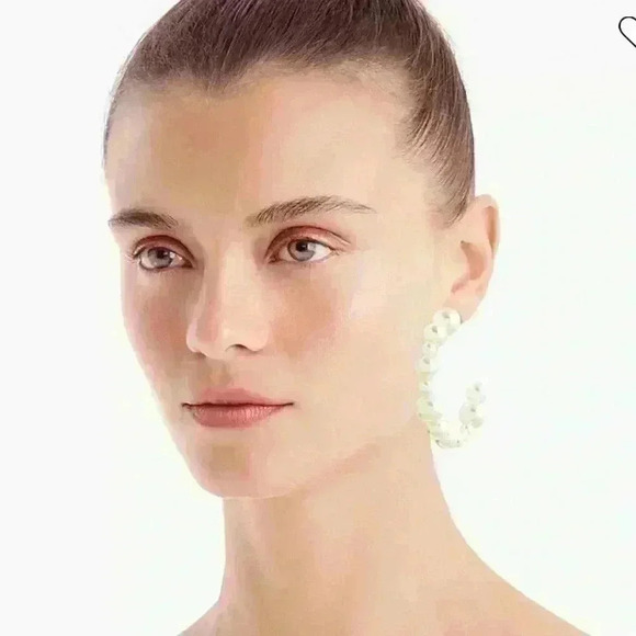 J Crew Mixed Pearl Hoops (Coming Soon) - Picture 2 of 3